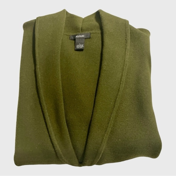 ALFANI Bell-Sleeve Collared Cardigan Women's Size L - Picture 6 of 14